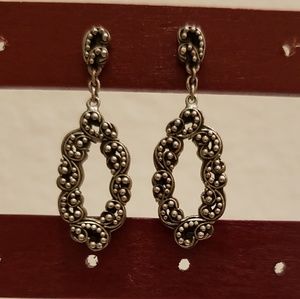 Lois Hill Sterling Silver Pierced Drop Earrings